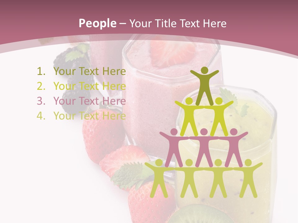 Mint Berry Drink PowerPoint Template