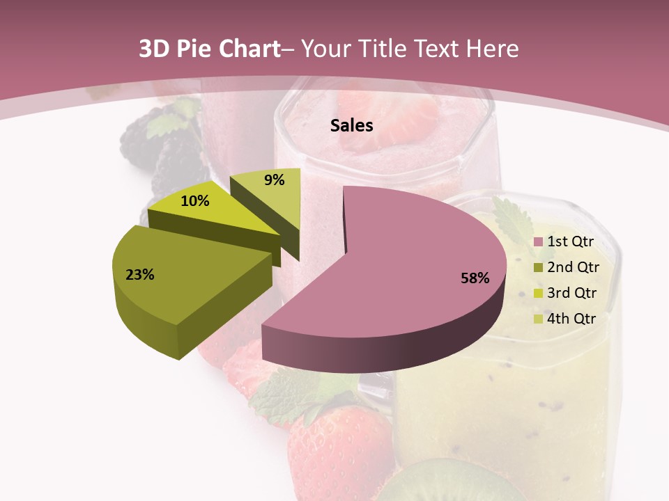 Mint Berry Drink PowerPoint Template