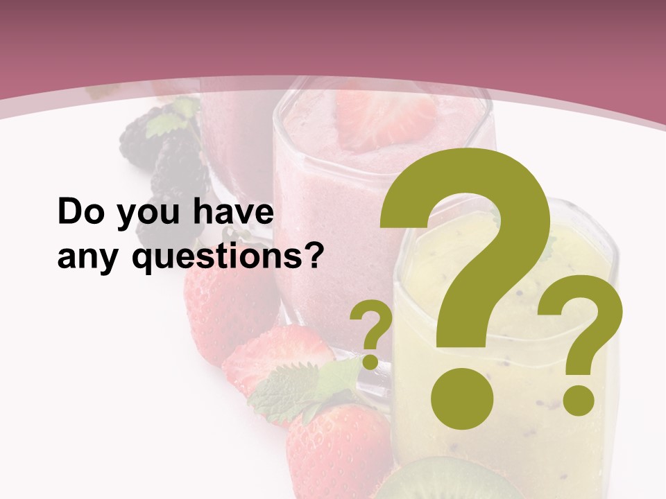 Mint Berry Drink PowerPoint Template