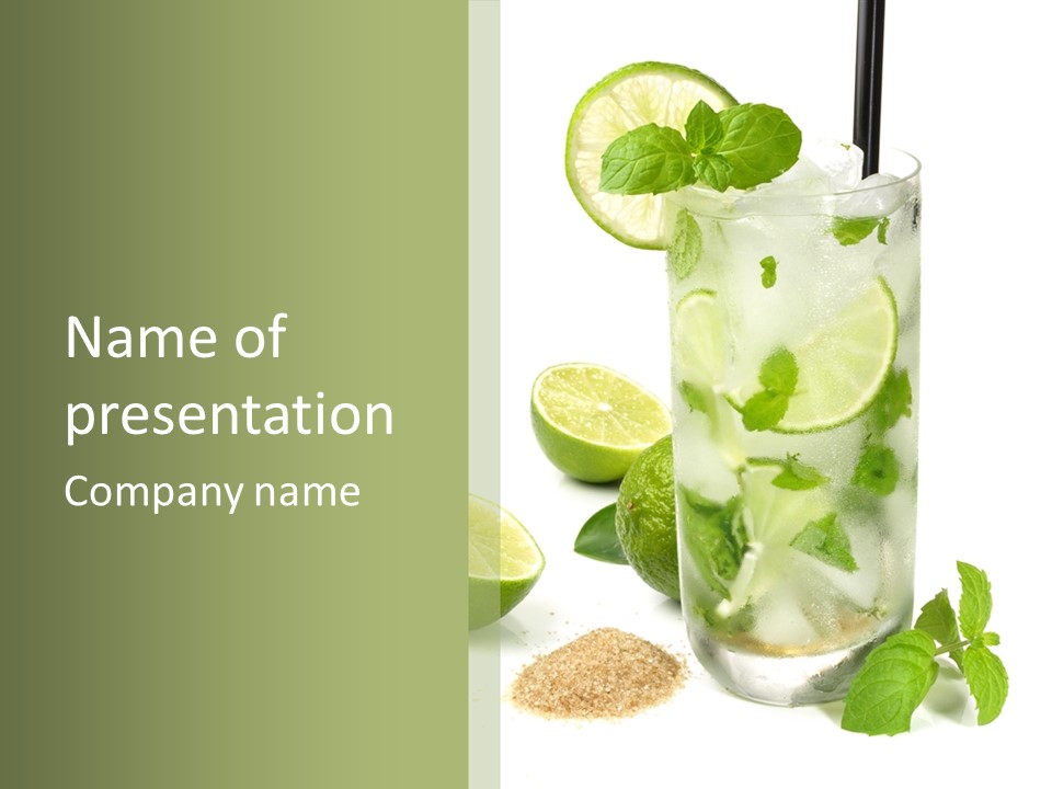 Kalt Brauner Cocktails PowerPoint Template