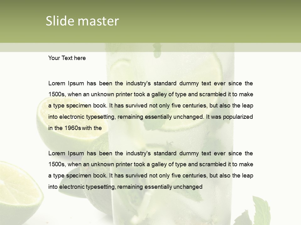 Kalt Brauner Cocktails PowerPoint Template