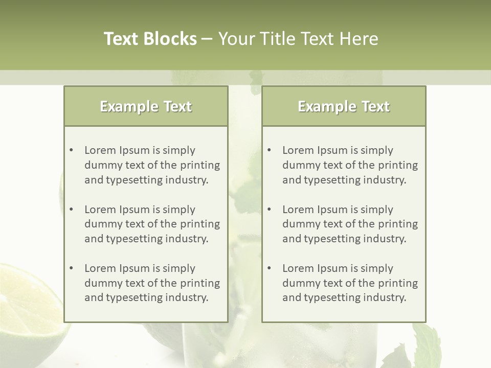 Kalt Brauner Cocktails PowerPoint Template