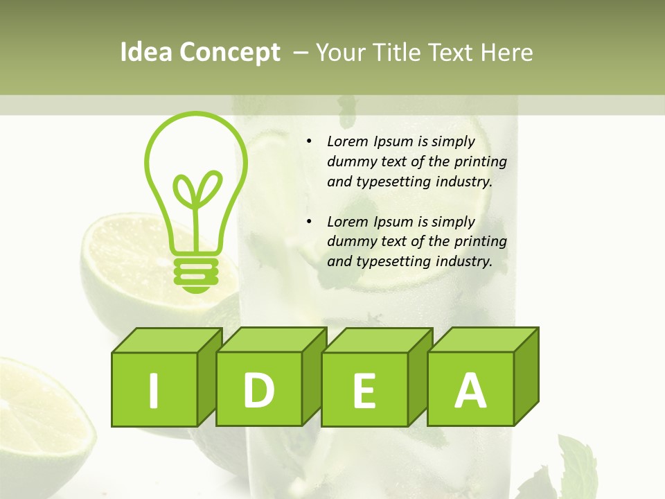 Kalt Brauner Cocktails PowerPoint Template