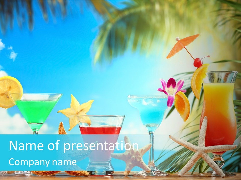 Relaxation Alcohol Fruit PowerPoint Template