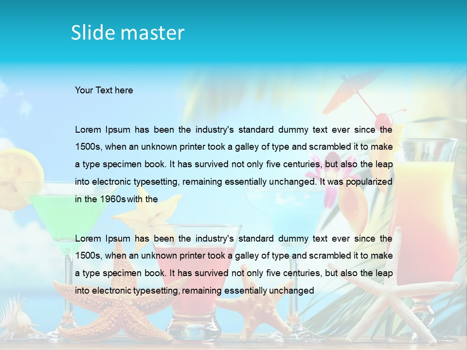 Relaxation Alcohol Fruit PowerPoint Template