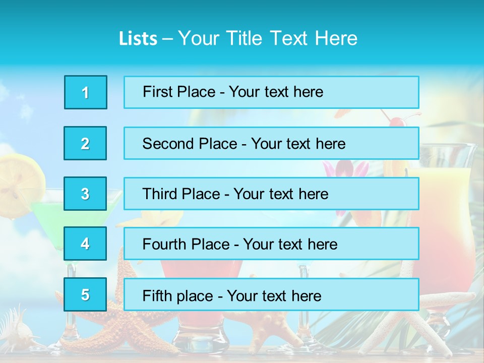 Relaxation Alcohol Fruit PowerPoint Template