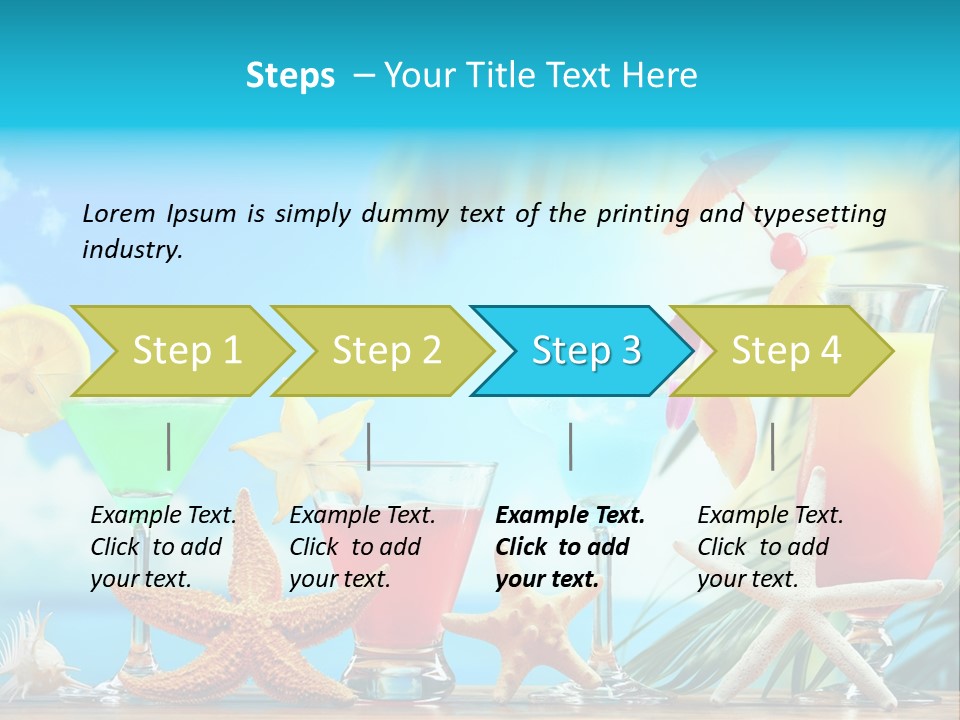 Relaxation Alcohol Fruit PowerPoint Template
