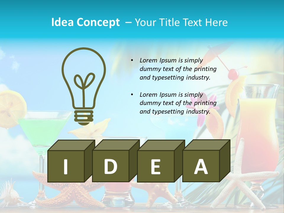 Relaxation Alcohol Fruit PowerPoint Template