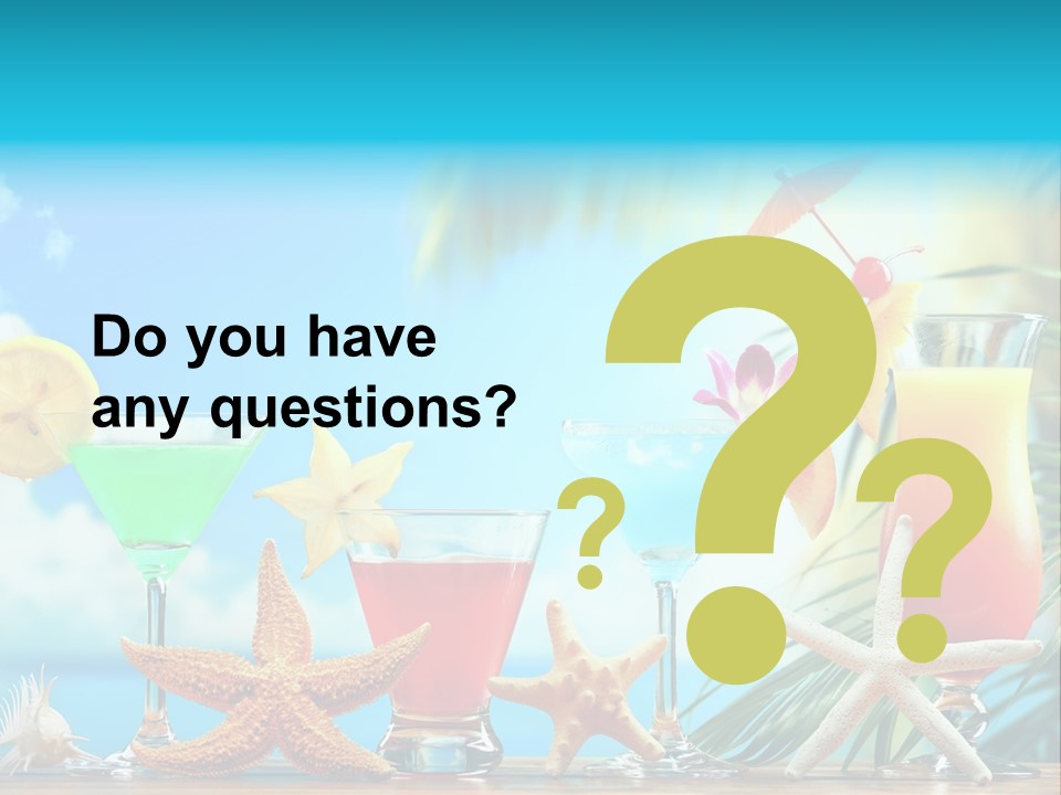 Relaxation Alcohol Fruit PowerPoint Template