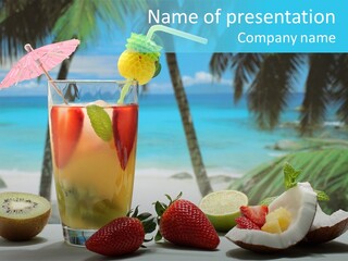 Vitamine Cibo Kiwi PowerPoint Template