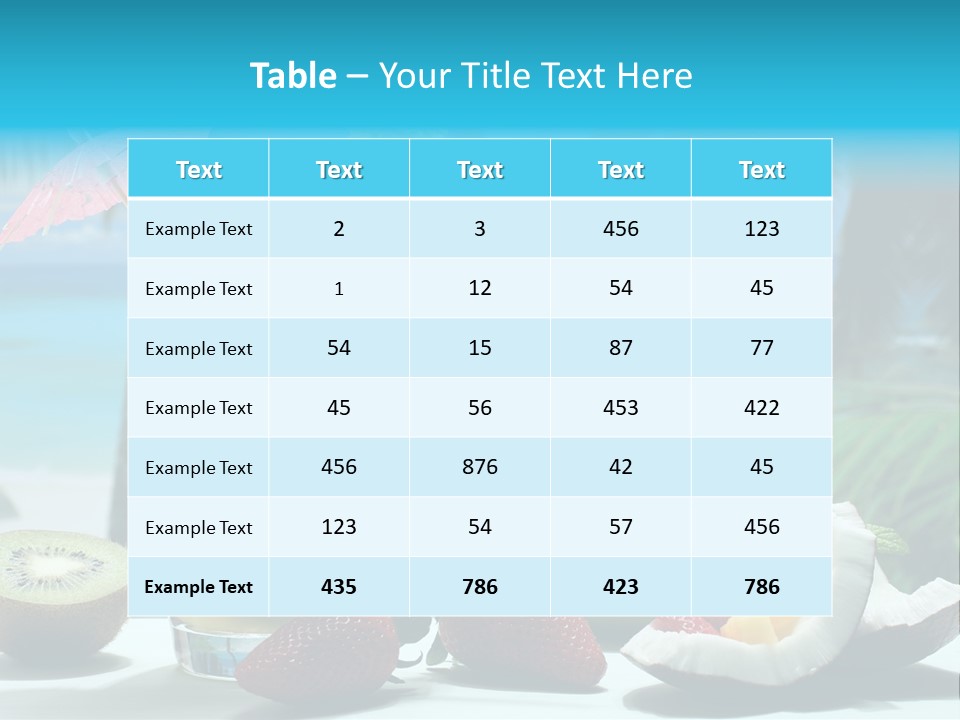 Vitamine Cibo Kiwi PowerPoint Template