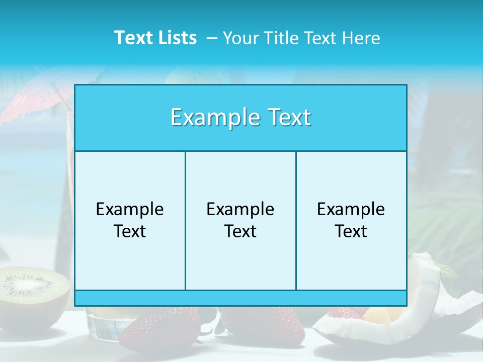 Vitamine Cibo Kiwi PowerPoint Template