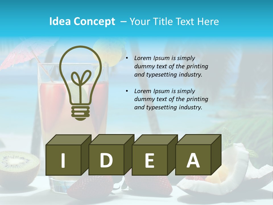 Vitamine Cibo Kiwi PowerPoint Template