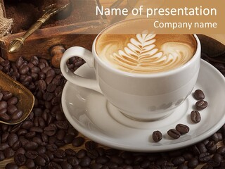 Still Life Latte Latteart PowerPoint Template