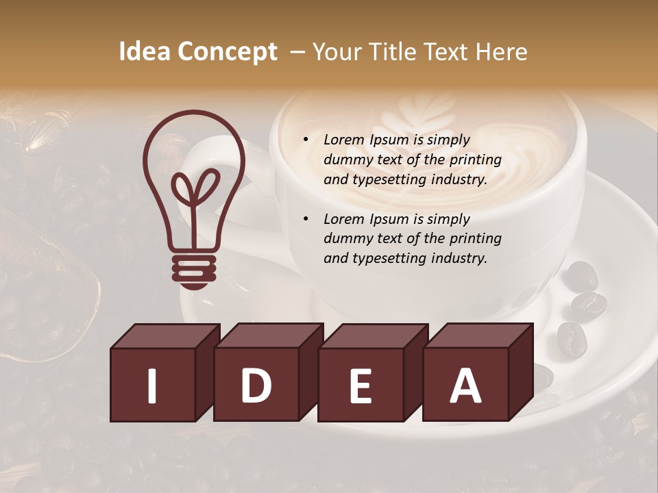 Still Life Latte Latteart PowerPoint Template