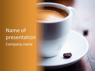 Arabica Froth Coffee Beans PowerPoint Template