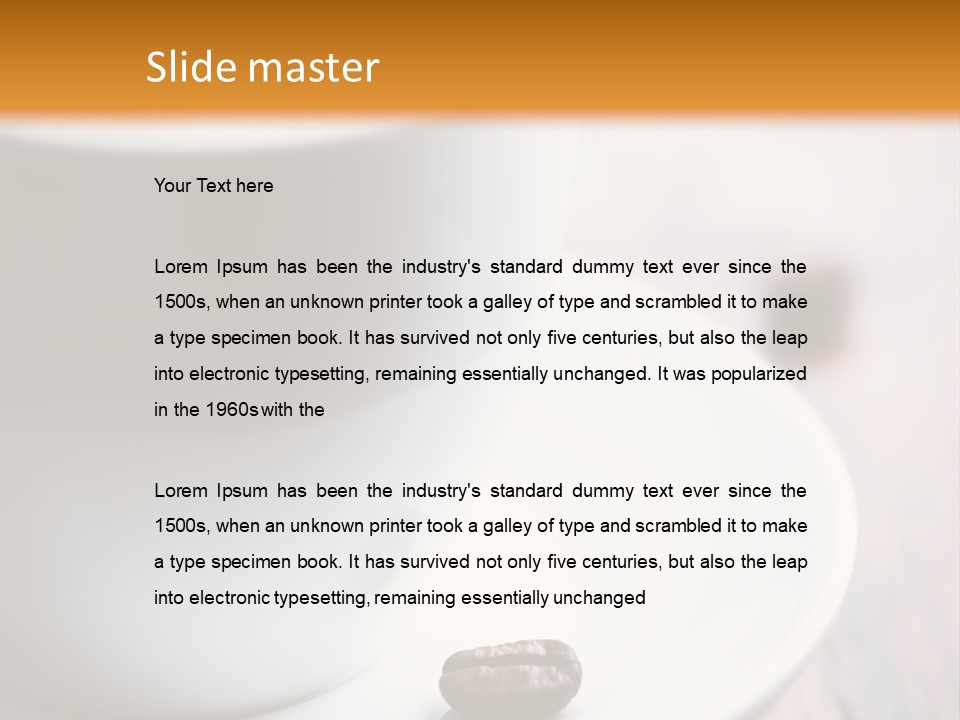 Arabica Froth Coffee Beans PowerPoint Template