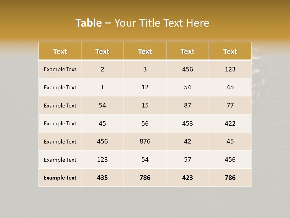 Matin Alimentation Mousse PowerPoint Template
