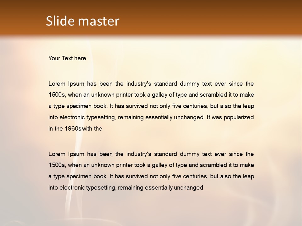 Smoke Hot Drinks Restarurant PowerPoint Template