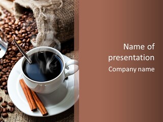 Brewed Roasted Black PowerPoint Template