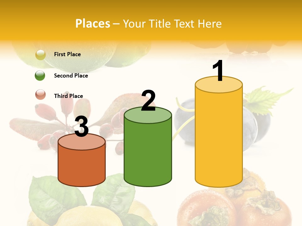 Isolated Juicy Lemon PowerPoint Template