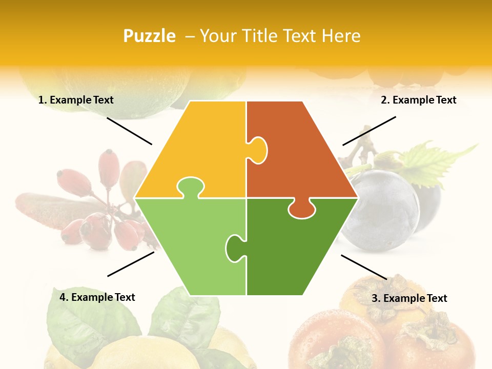 Isolated Juicy Lemon PowerPoint Template