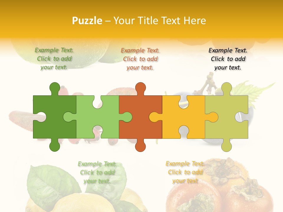 Isolated Juicy Lemon PowerPoint Template