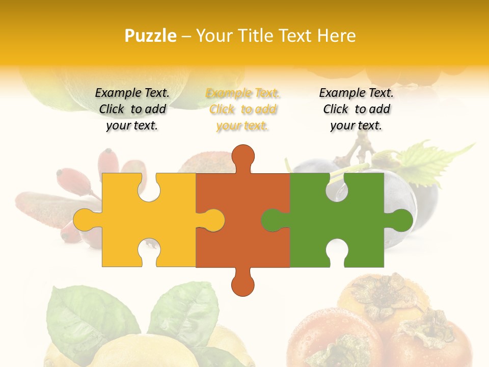 Isolated Juicy Lemon PowerPoint Template