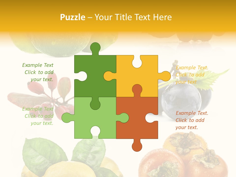 Isolated Juicy Lemon PowerPoint Template