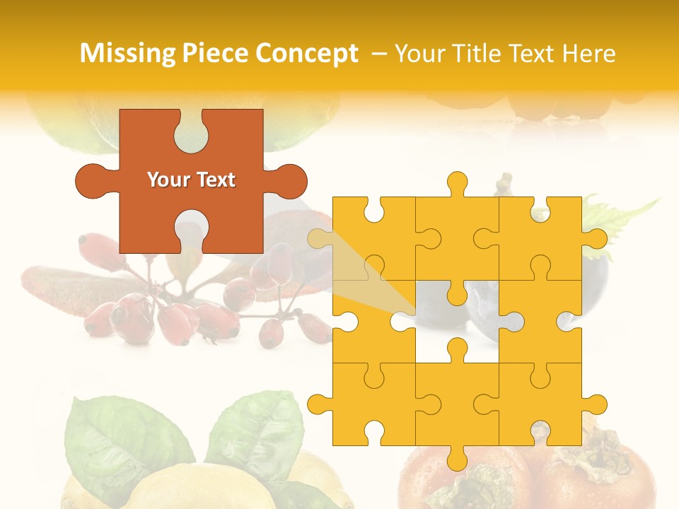 Isolated Juicy Lemon PowerPoint Template