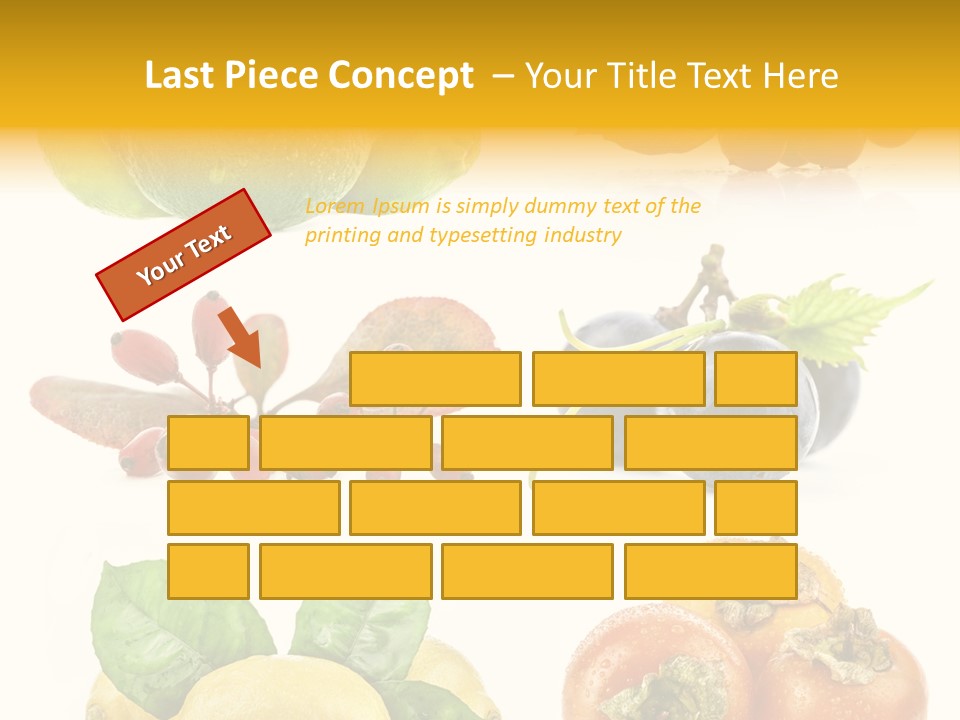 Isolated Juicy Lemon PowerPoint Template