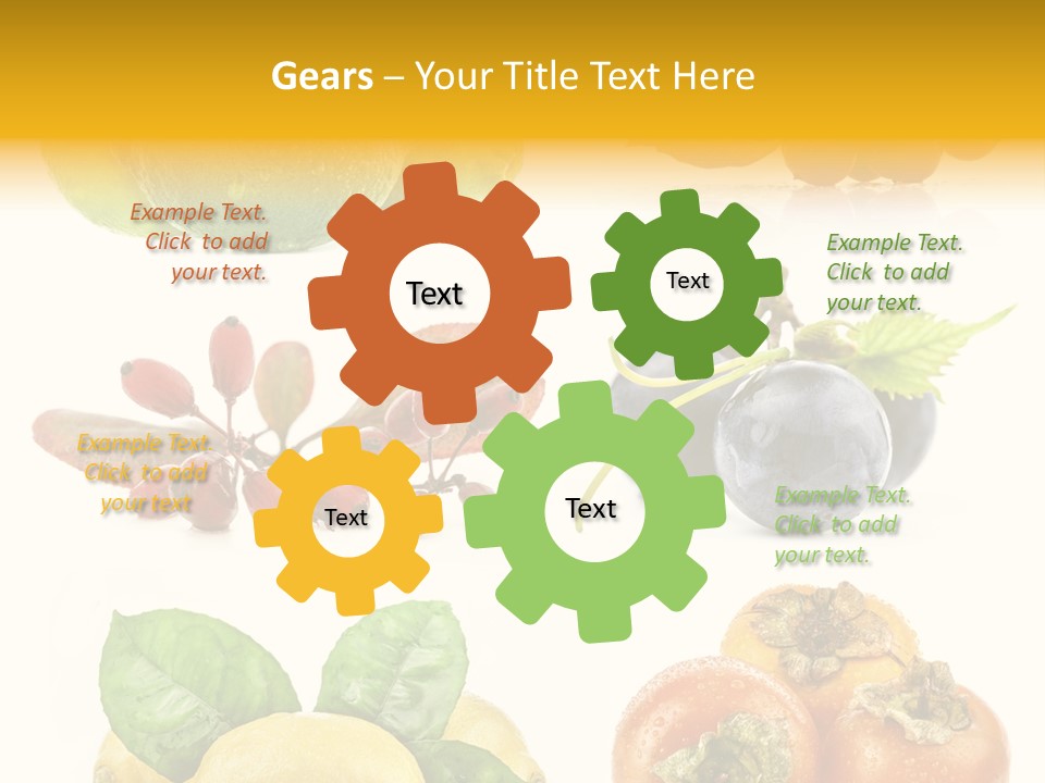 Isolated Juicy Lemon PowerPoint Template