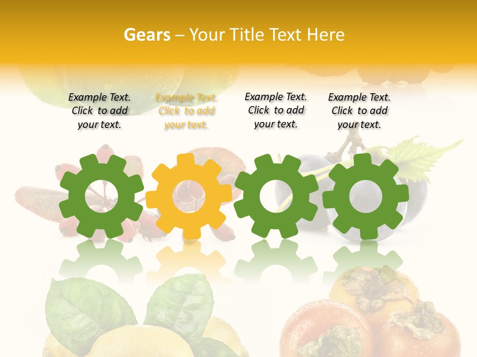 Isolated Juicy Lemon PowerPoint Template