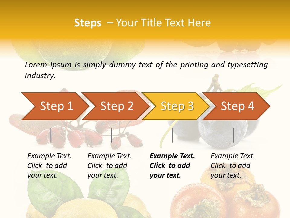 Isolated Juicy Lemon PowerPoint Template