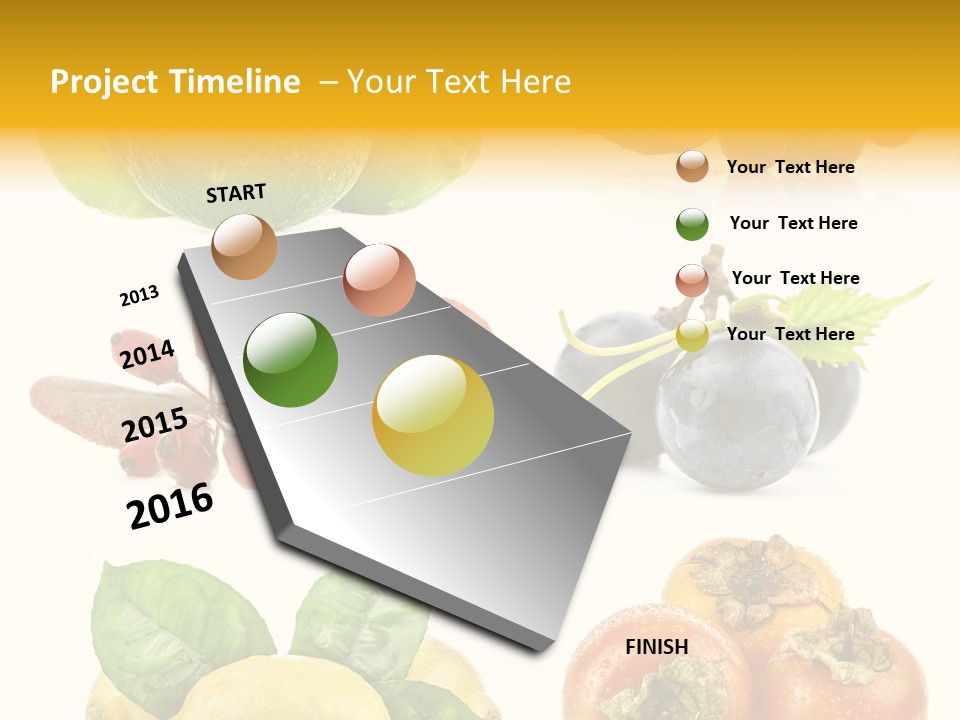Isolated Juicy Lemon PowerPoint Template