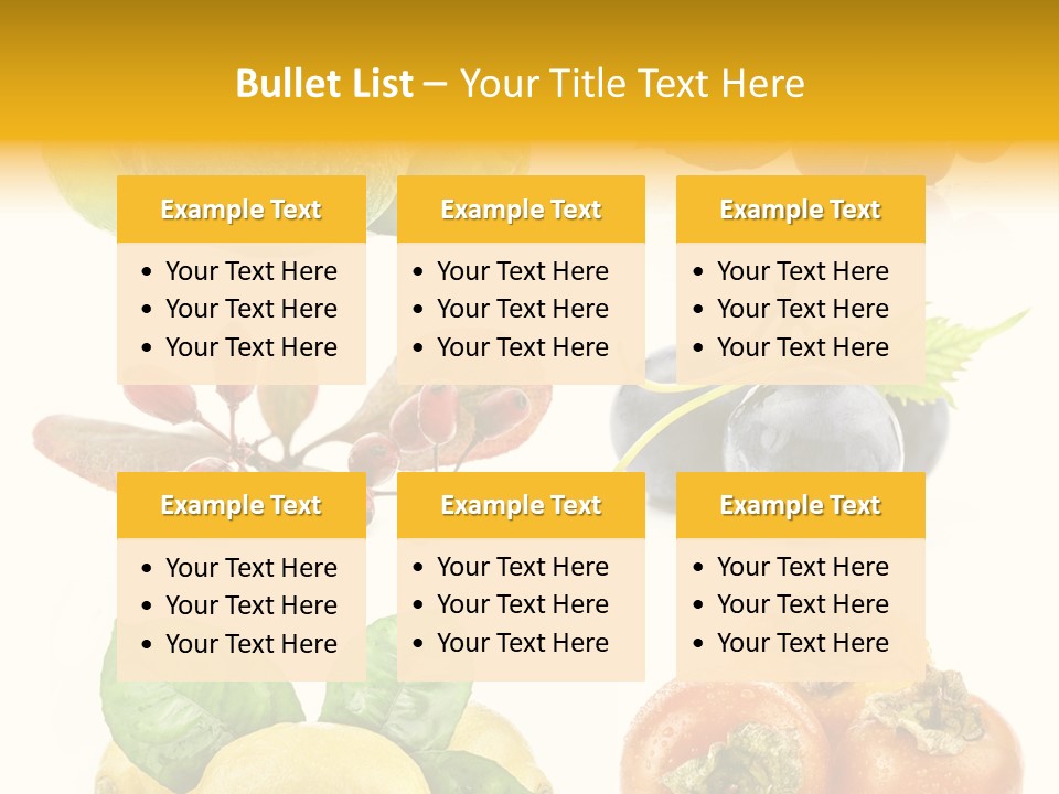 Isolated Juicy Lemon PowerPoint Template