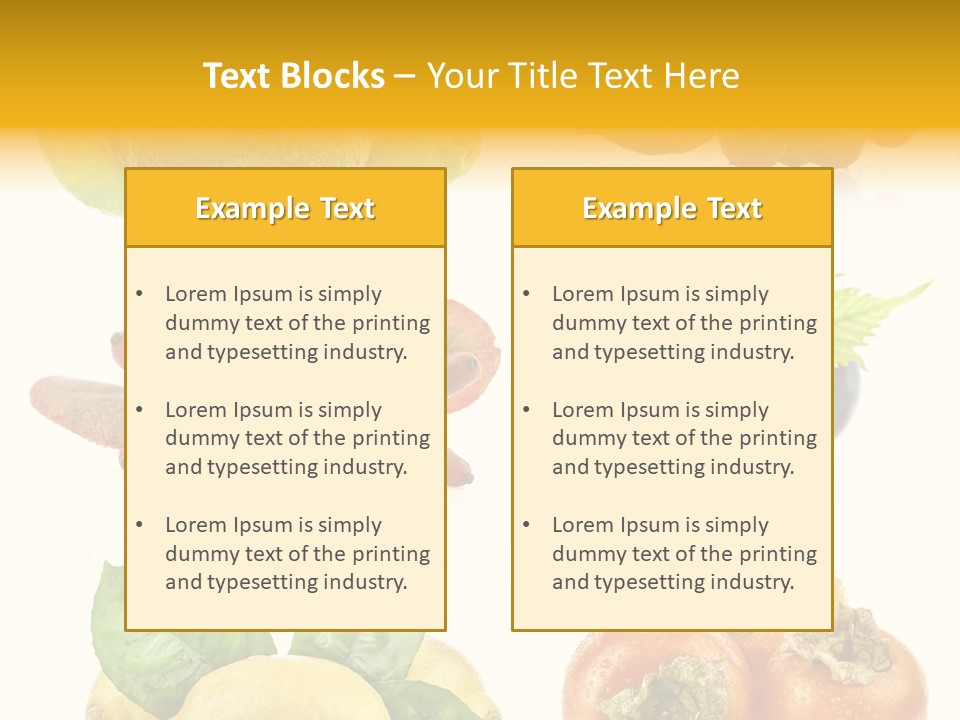 Isolated Juicy Lemon PowerPoint Template