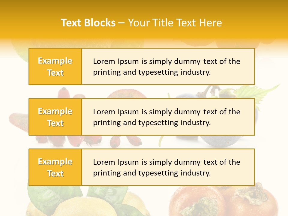 Isolated Juicy Lemon PowerPoint Template