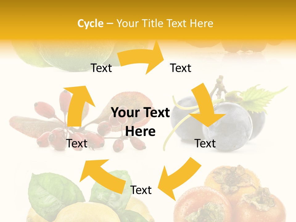 Isolated Juicy Lemon PowerPoint Template