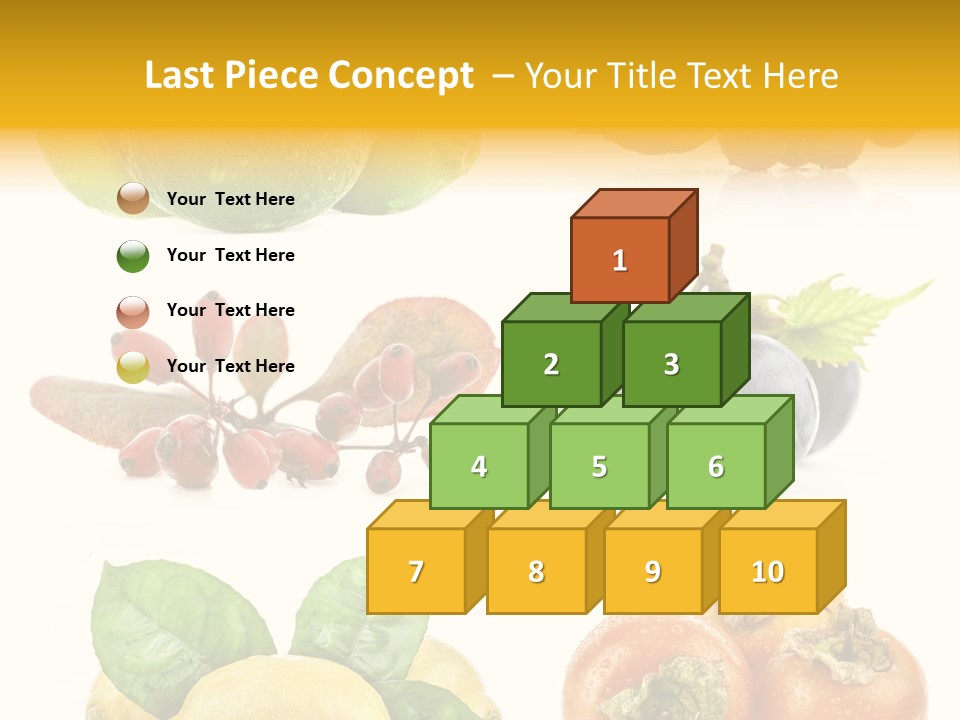 Isolated Juicy Lemon PowerPoint Template