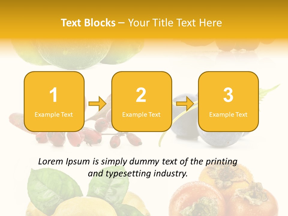Isolated Juicy Lemon PowerPoint Template