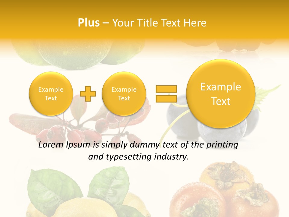 Isolated Juicy Lemon PowerPoint Template