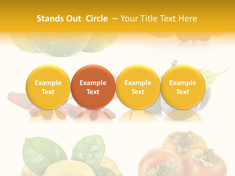 Isolated Juicy Lemon PowerPoint Template