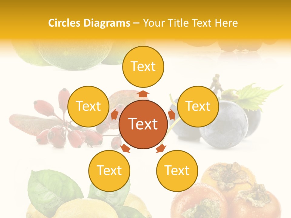 Isolated Juicy Lemon PowerPoint Template