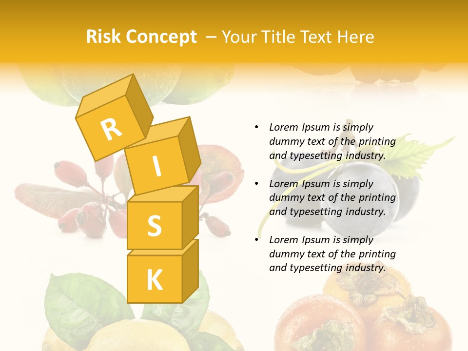 Isolated Juicy Lemon PowerPoint Template