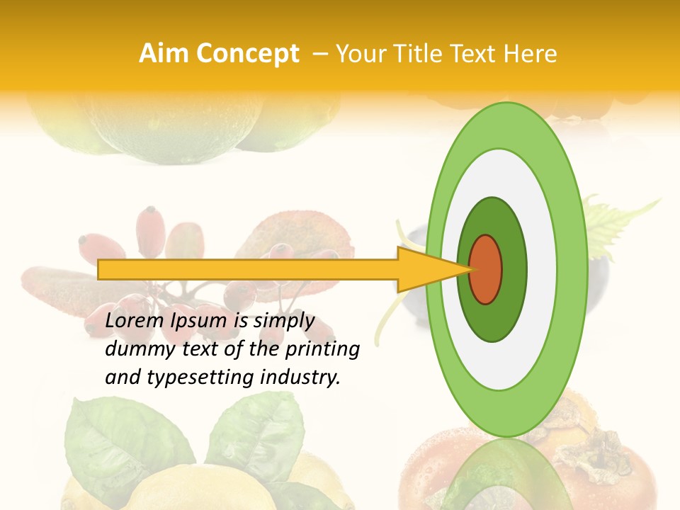 Isolated Juicy Lemon PowerPoint Template