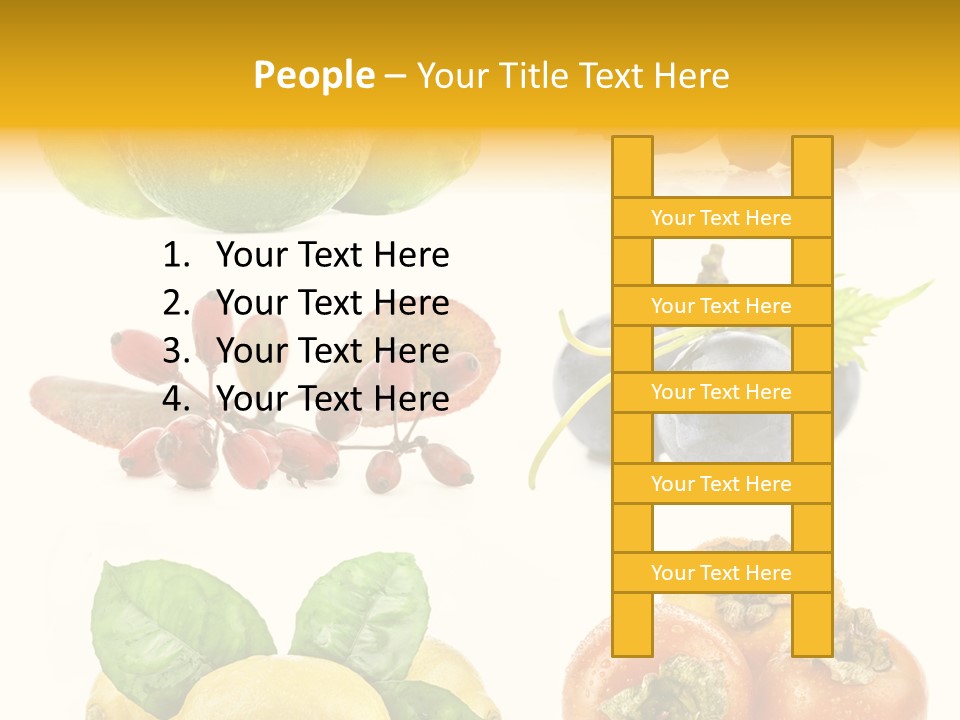 Isolated Juicy Lemon PowerPoint Template