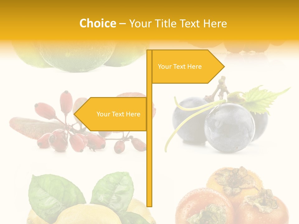 Isolated Juicy Lemon PowerPoint Template