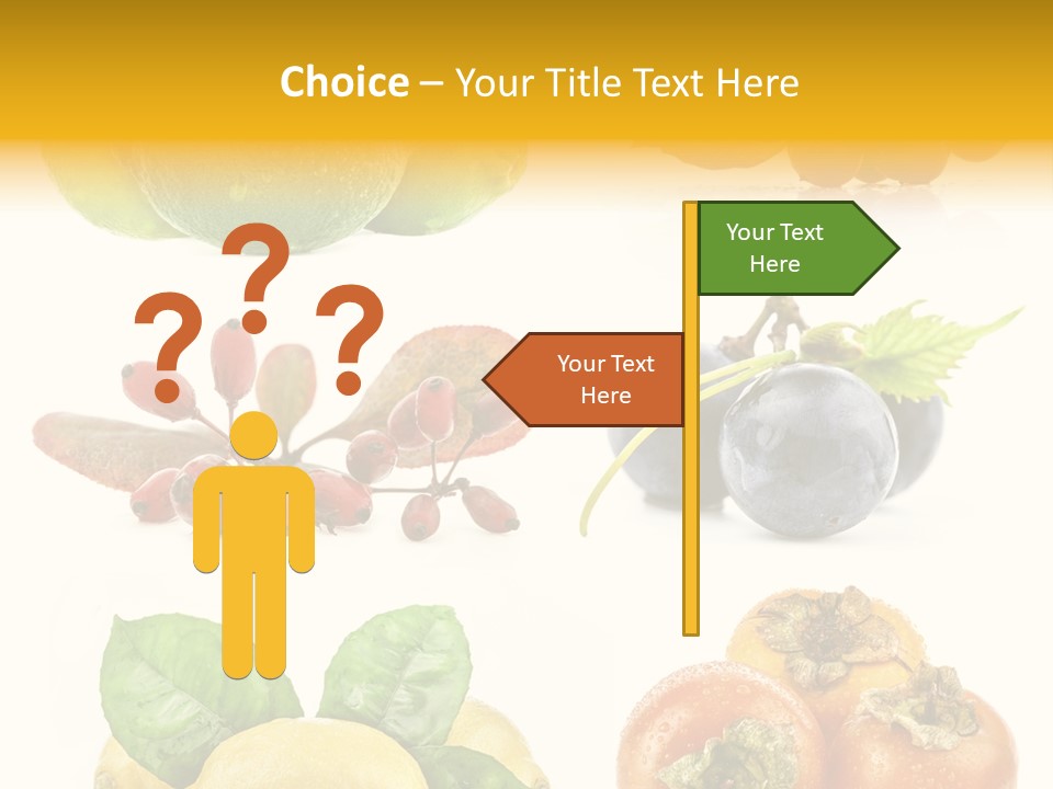 Isolated Juicy Lemon PowerPoint Template