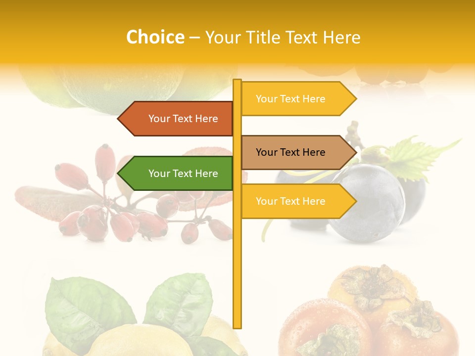 Isolated Juicy Lemon PowerPoint Template